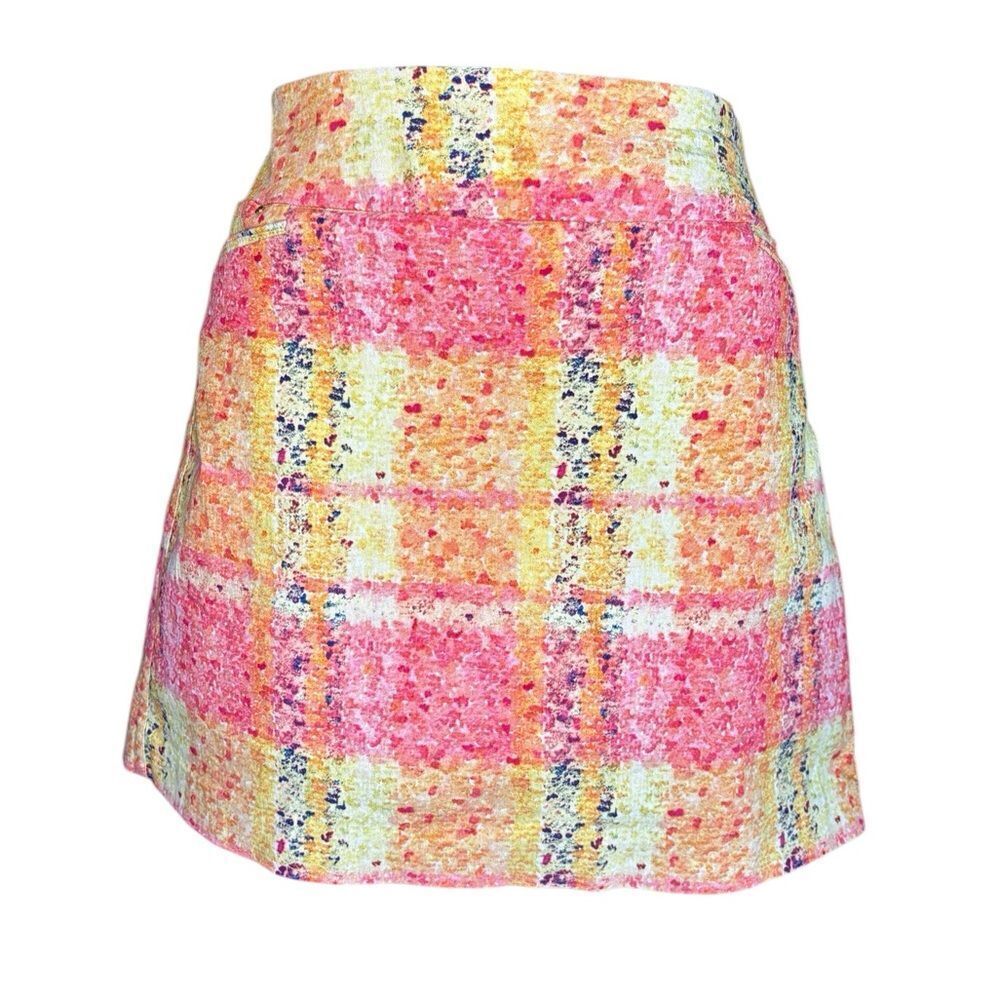 Attyre womens colorful skorts front pockets shorts inter grated stretch sz 12